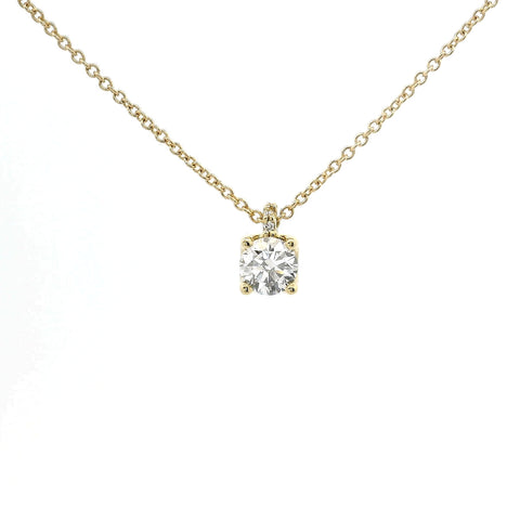 Girocollo punto luce in oro giallo e diamanti lab-grown taglio brillante, 1,01 carati.