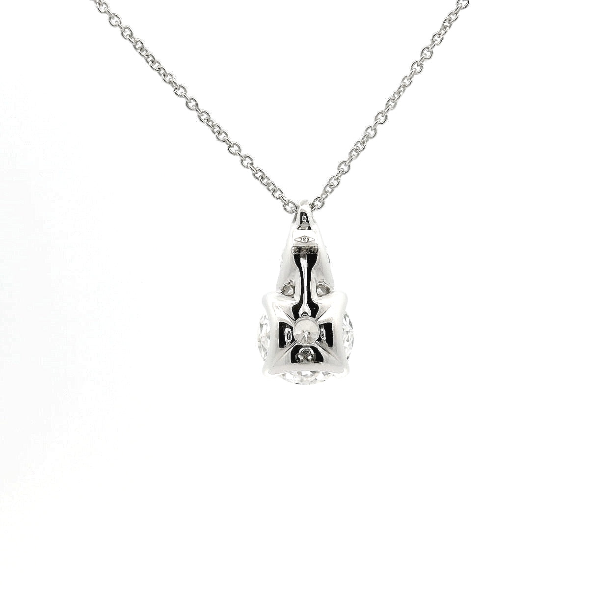 Girocollo in oro bianco con diamanti lab-grown taglio brillante e taglio goccia, 1,81 carati.