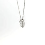White gold choker with heart-cut lab-grown diamond and brilliant-cut lab-grown diamond surround, 1.15 carats.