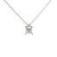 Girocollo punto luce in oro bianco e diamante lab-grown taglio princess, 0,73 carati.