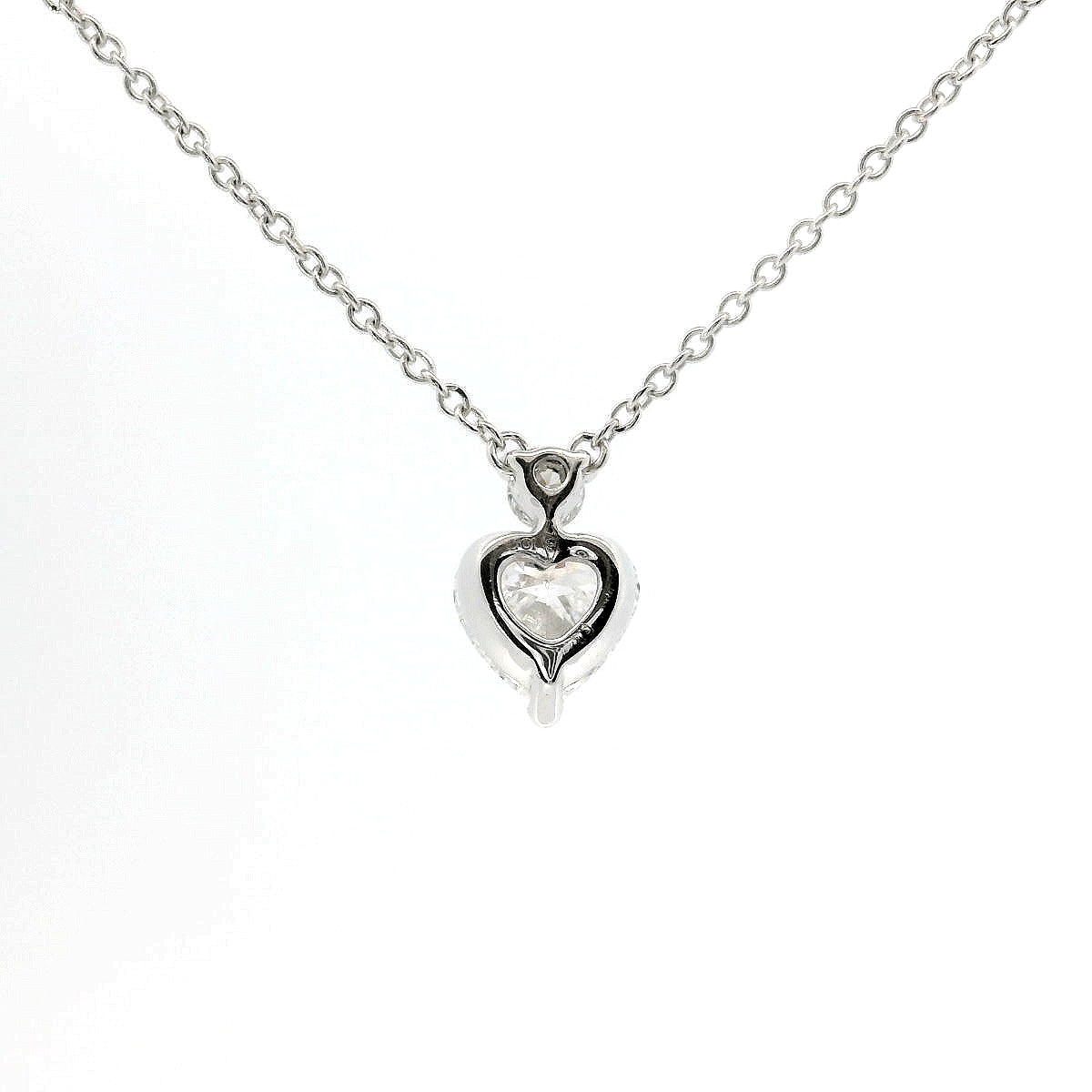 Girocollo punto luce a cuore in oro bianco e spot di diamanti Lab-grown taglio brillante, 1,25 carati.