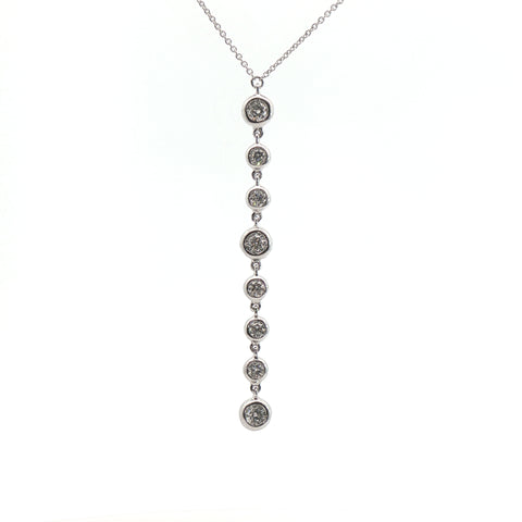 Girocollo in oro bianco con diamanti Lab-Grown taglio brillante, 0,56 carati.