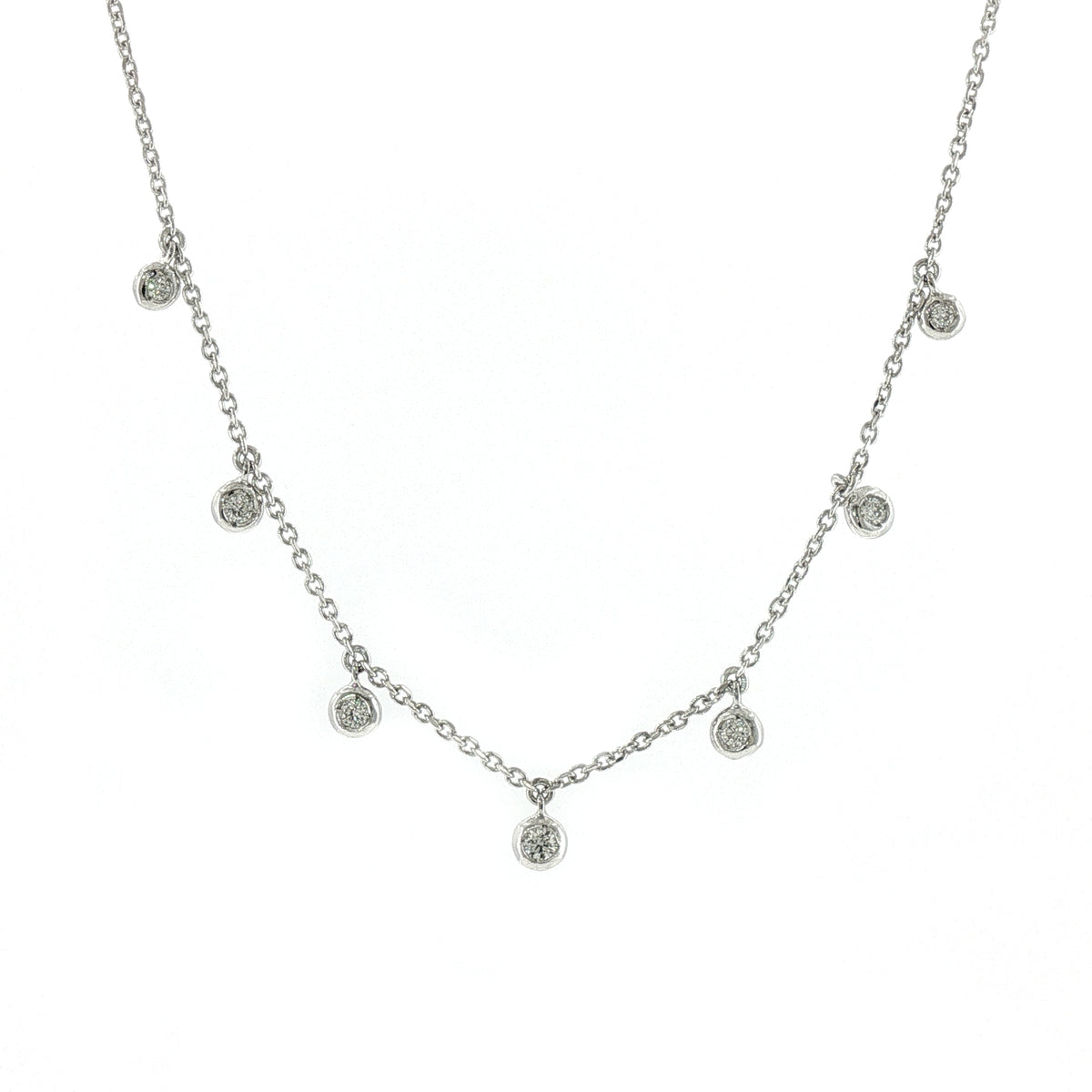 Girocollo con Spot di Diamanti Lab-Grown in Argento 925