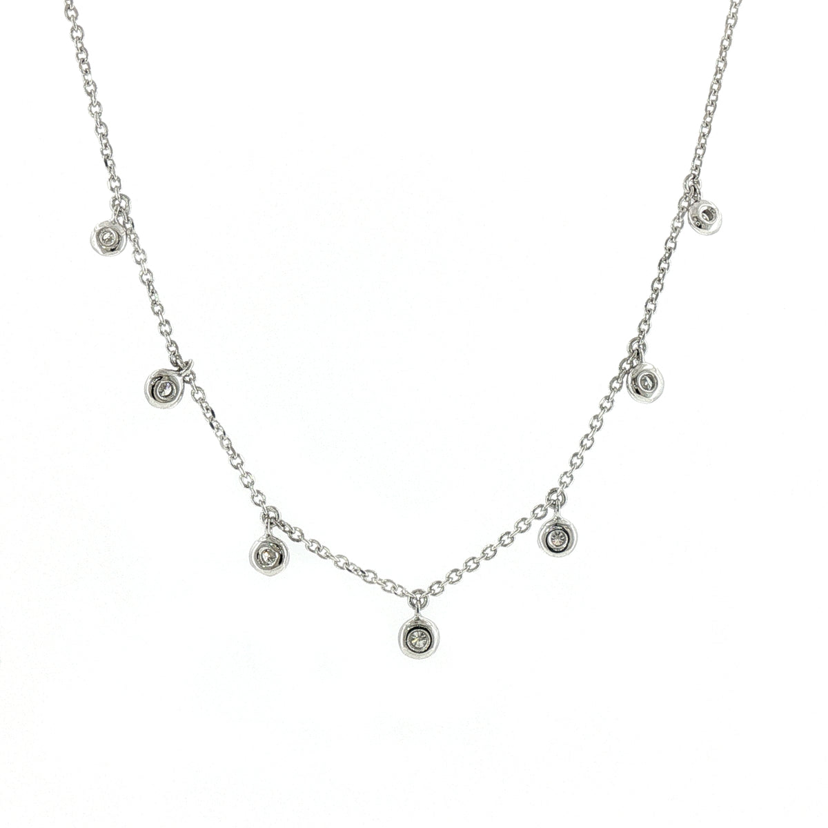 Girocollo con Spot di Diamanti Lab-Grown in Argento 925