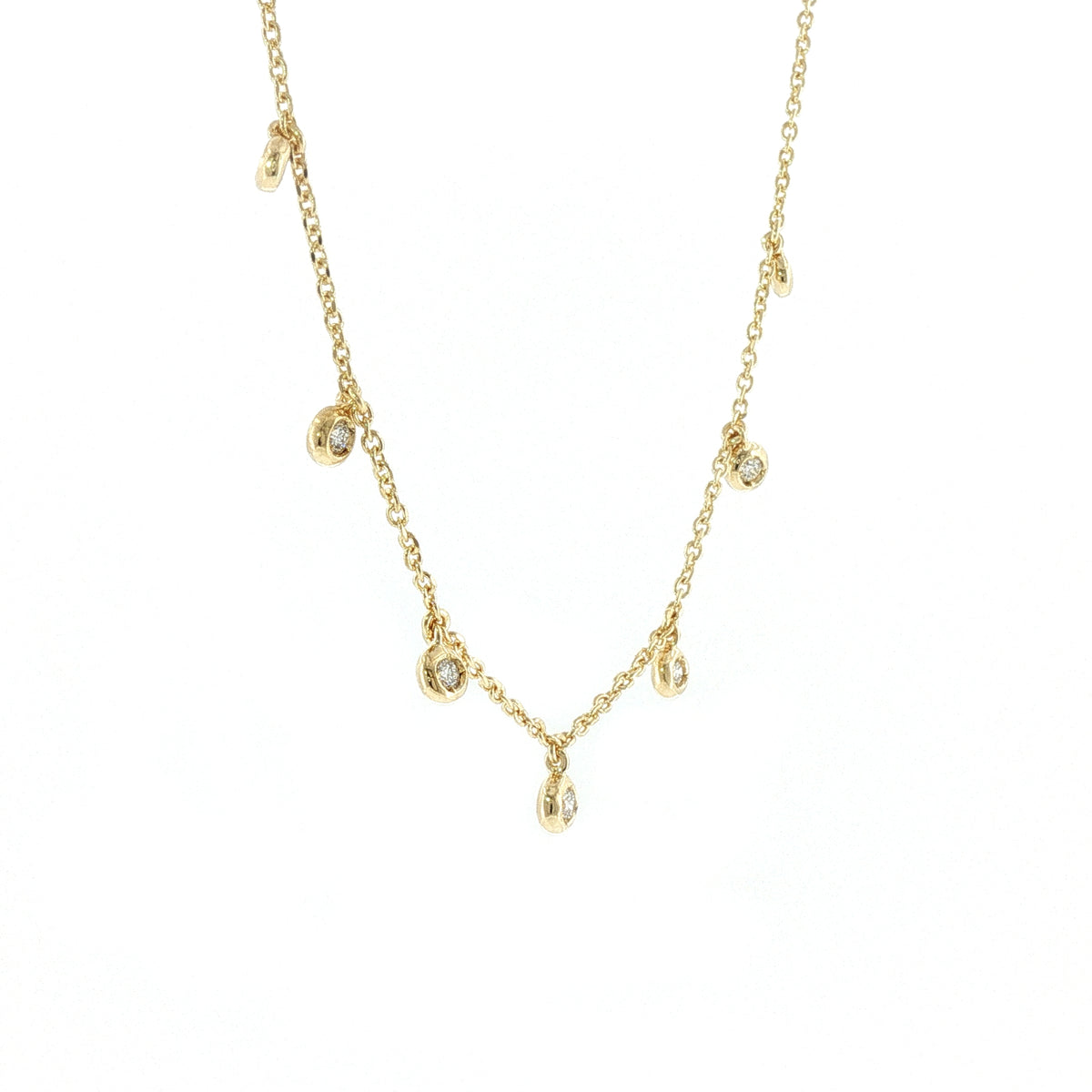 Girocollo con Spot di Diamanti Lab-Grown in Argento 925