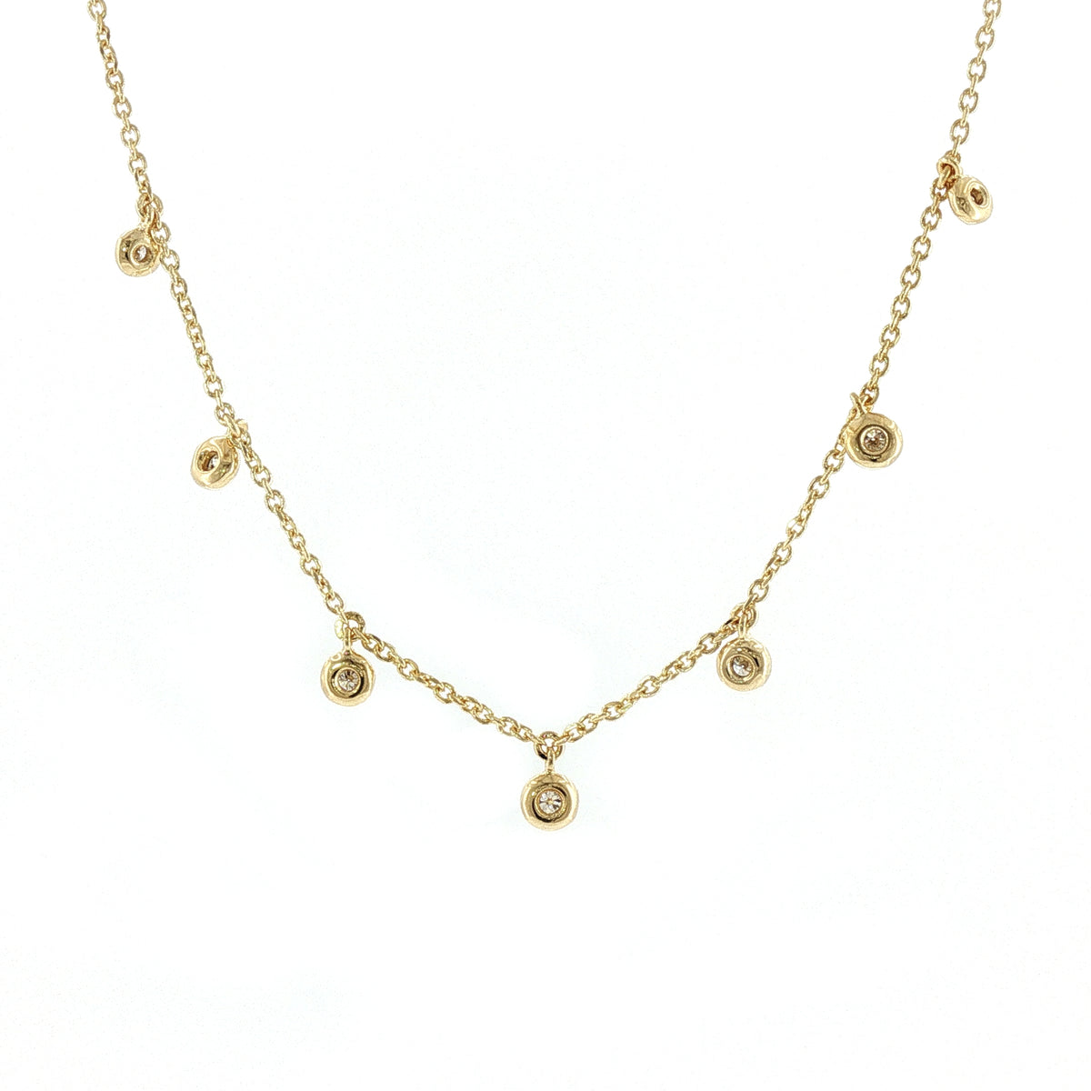 Girocollo con Spot di Diamanti Lab-Grown in Argento 925