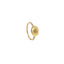 Anello in Argento Dorato 925 con Diamanti Lab-Grown Taglio Brillante