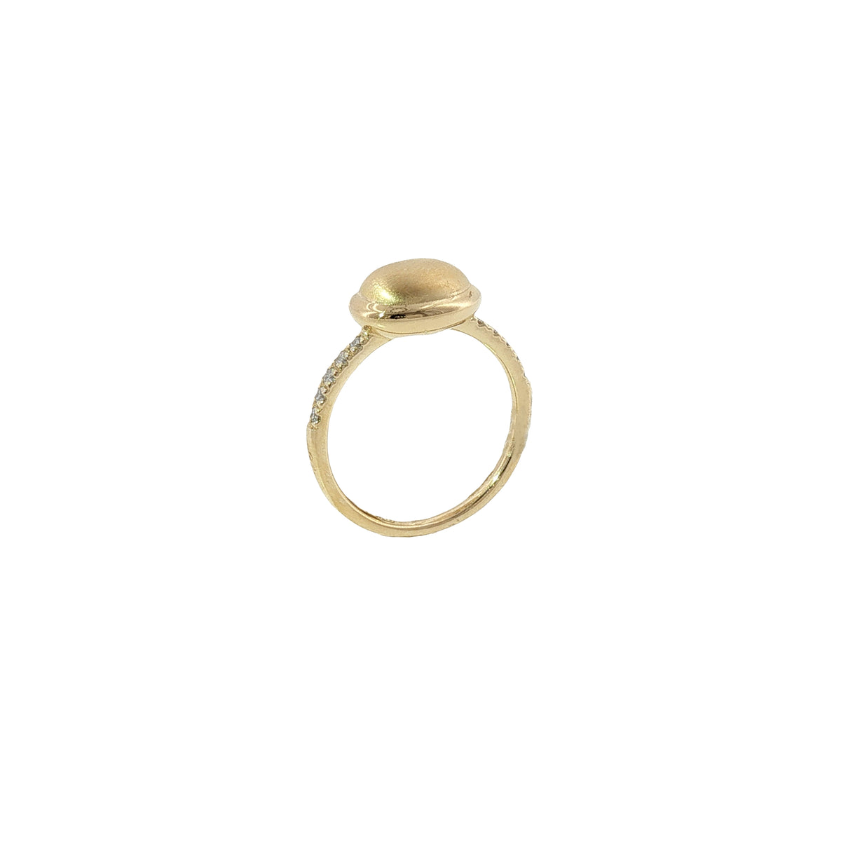 Anello in Argento Dorato 925 con Diamanti Lab-Grown Taglio Brillante