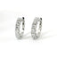 Orecchini a cerchio in oro bianco con diamanti lab-grown taglio brillante, 1,20 carati.