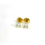 Point light earrings with heart-cut lab-grown diamonds, 0.72 carats.