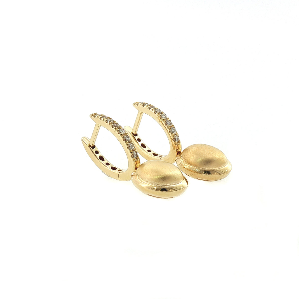 Orecchini in Argento Dorato 925 con Diamanti Lab-Grown Taglio Brillante
