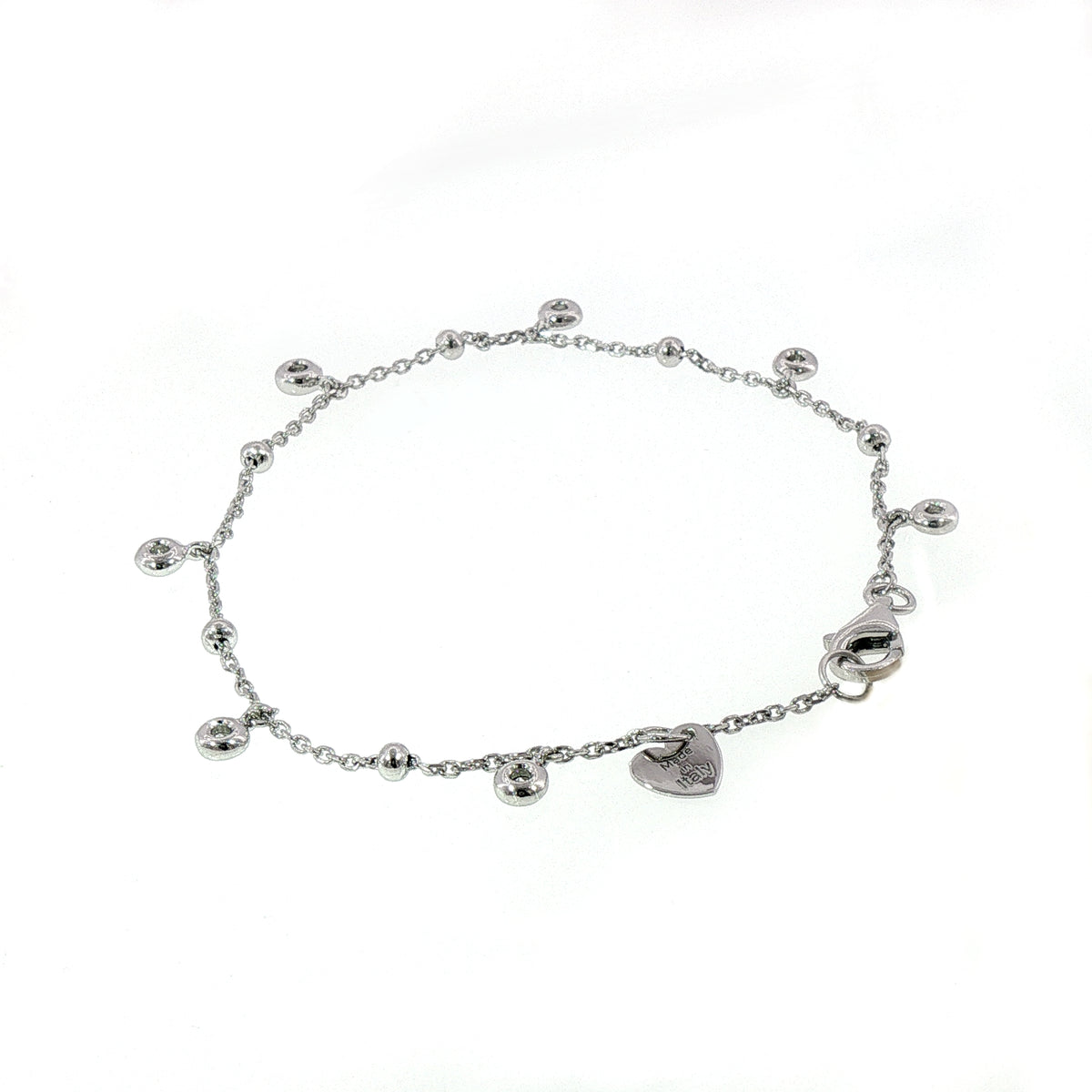 Bracciale in Argento 925 con Spot di Diamanti Lab-Grown Taglio Brillante