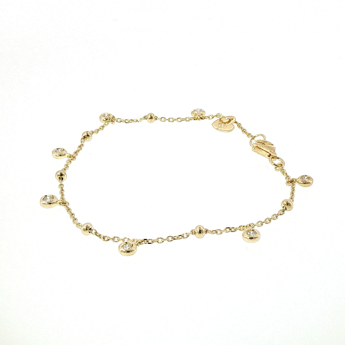 Bracciale in Argento 925 con Spot di Diamanti Lab-Grown Taglio Brillante