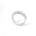 Yellow gold band with brilliant-cut lab-grown diamonds, 1.18 carats.