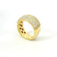 Yellow gold band with brilliant-cut lab-grown diamonds, 2.12 carats.