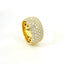 Yellow gold band with brilliant-cut lab-grown diamonds, 2.12 carats.