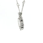 Drop necklace with spot chain featuring drop-cut and brilliant-cut lab-grown diamonds, 2.70 carats.