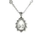 Drop necklace with spot chain featuring drop-cut and brilliant-cut lab-grown diamonds, 2.70 carats.