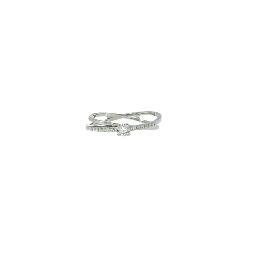 Anello in Argento 925 con Diamanti Lab-Grown Taglio Brillante