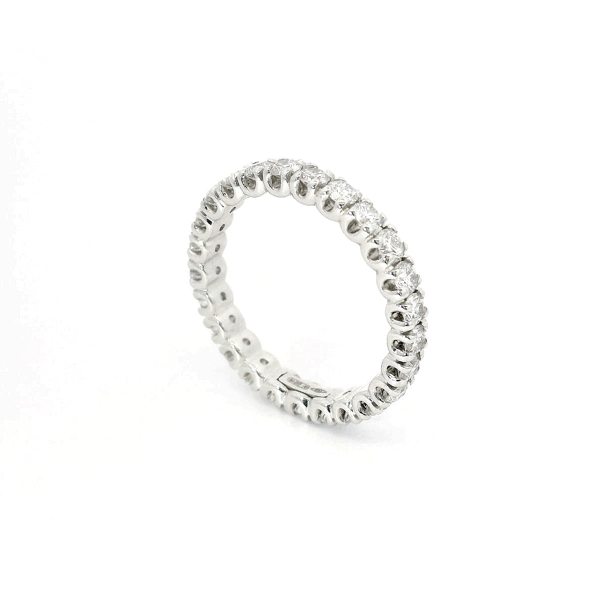Eternity in oro bianco e diamanti lab-grown taglio brillante, 1,40 carati.