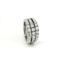 Soft graduated band in white gold with brilliant-cut lab-grown diamonds, 2.47 carats.