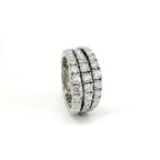 Soft graduated band in white gold with brilliant-cut lab-grown diamonds, 2.47 carats.