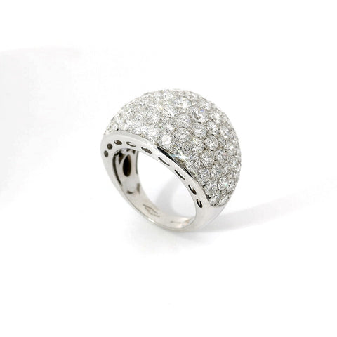 Fascia in oro bianco e diamanti Lab-Grown taglio brillante, 5,39 carati.