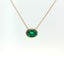 Girocollo Aurea in oro giallo con smeraldo lab-Grown taglio ovale, 1,88 carati.