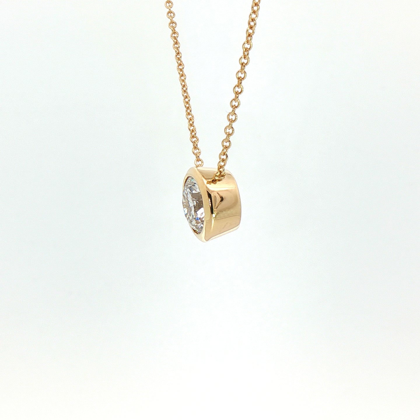 Girocollo Aurea in oro giallo con diamante Lab-Grown taglio brillante, 1,58 carati.