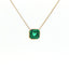 Girocollo Aurea in oro giallo con smeraldo lab-Grown taglio asscher, 1,62 carati.