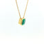 Girocollo in oro giallo con smeraldo Lab-Grown taglio smeraldo,3,41 carati.