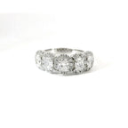 White gold band with 5 brilliant-cut lab-grown diamonds, 2.10 carats.