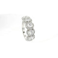 White gold band with 5 brilliant-cut lab-grown diamonds, 2.10 carats.