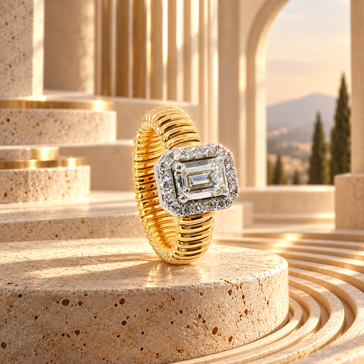 Anello Smeraldo Queen Size