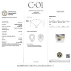 Drop necklace with spot chain featuring drop-cut and brilliant-cut lab-grown diamonds, 2.70 carats.