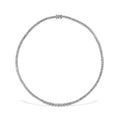 White gold gradation tennis necklace with brilliant-cut lab-grown diamonds, 16.78 carats.