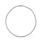 White gold gradation tennis necklace with brilliant-cut lab-grown diamonds, 16.78 carats.