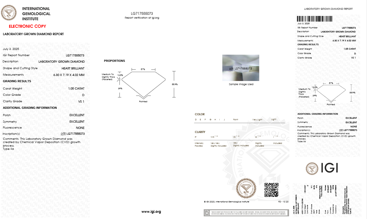Anello in oro giallo con diamanti Lab-grown taglio brillante, 1,57 carati.
