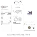 White gold stud earrings with brilliant-cut lab-grown diamonds, 2.01 carats.