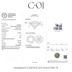 White gold stud earrings with brilliant-cut lab-grown diamonds, 2.01 carats.