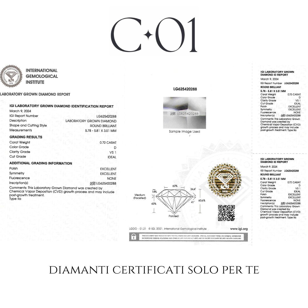 White gold gradation band ring with 7 brilliant-cut lab-grown diamonds, 4.19 carats.