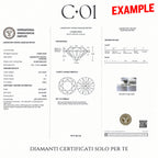 Solitaire in white gold with brilliant-cut lab-grown diamond, 1.80 carats.