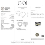 Solitaire with heart-cut lab-grown diamond, 3.01 carats.