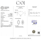 Solitaire with a marquise-cut lab-grown diamond, 2.04 carats.