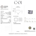 Anello Dreams cuscino fancy color in oro bianco con diamanti lab-grown taglio brillante, 2,58 carati.