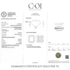 Anello in oro Bianco e Diamanti Lab-Grown taglio Radiant Fancy Pink e taglio Brillante, 2,38 carati.