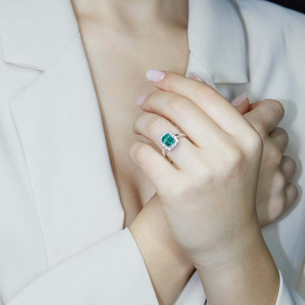 Anello Emerald Crown