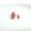 Orecchini punto luce in oro rosa con zaffiri rosa Lab-Grown taglio ovale e diamanti Lab-Grown taglio brillante.