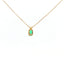 Girocollo in oro giallo con smeraldo Lab-Grown taglio ovale e diamante Lab-Grown taglio brtillante.