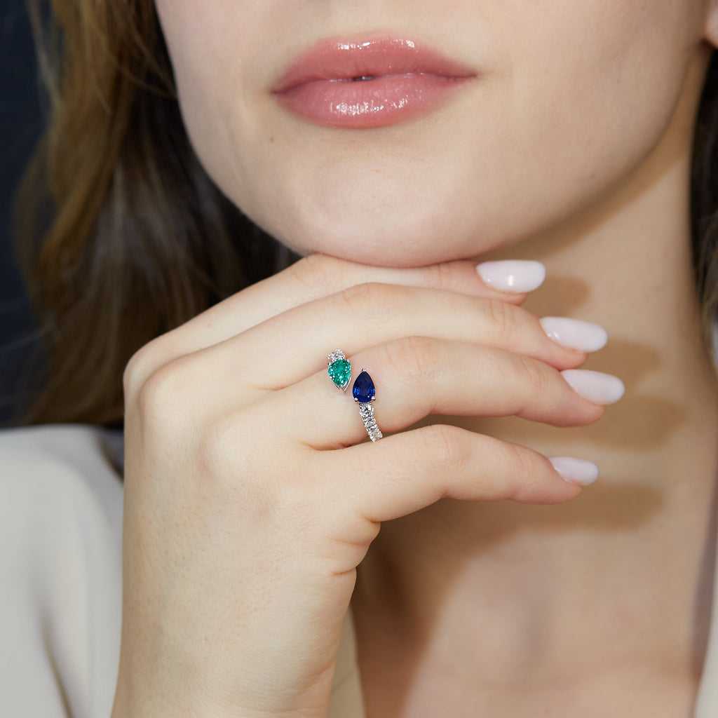 Anello Twin Pear